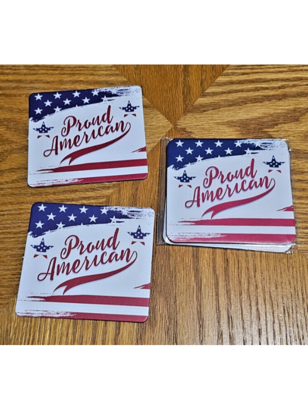 VFW Proud American Coasters (Set of 4) 2 SEALED & Attached 3.5" NEW
